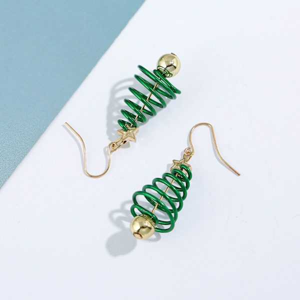 Juletrær Spiral Øredobber Feminine Julepynt