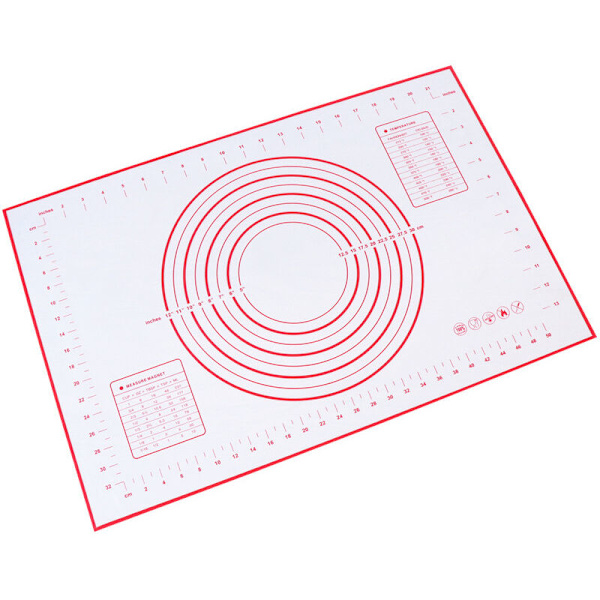 Silikone bagemåtte Non-Stick dejmåtte (60 x 40 cm rød)