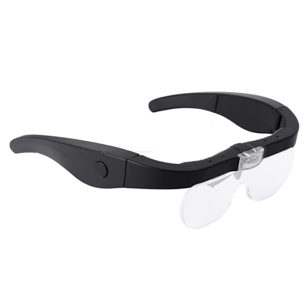 Forstørrelsesglass med 2 LED-lys, forstørrende front med 4 utskiftbare linser (1,5X-5X)
