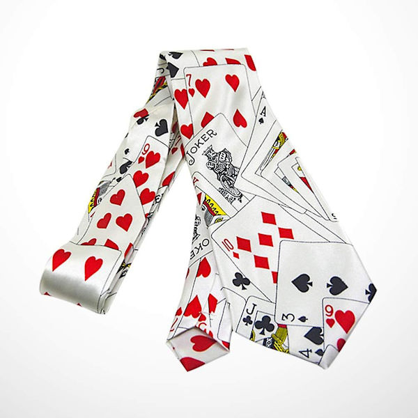 Magiker slips, poker tärningsmönster slips magiker kostym för cosplay utklädning accessoarer festtillbehör