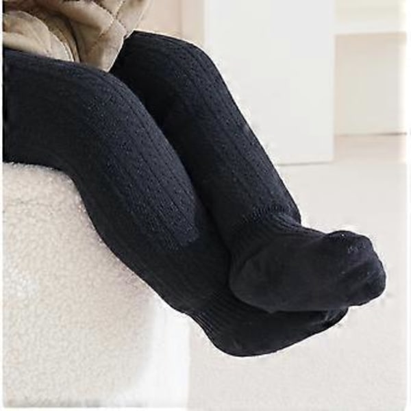 Babystrumpbyxor med elastiskt midjeband, varma tights för småbarn, vinterleggings för spädbarn, elastiska midjetights, andningsbara babykläder, Rosa L Pink L