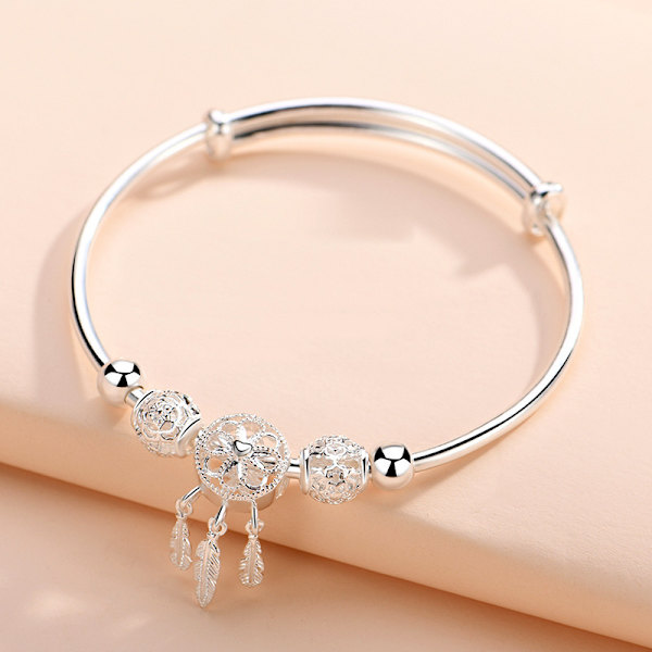 Minimalistisk drømmefangernettarmbånd for kvinner (justerbar størrelse)