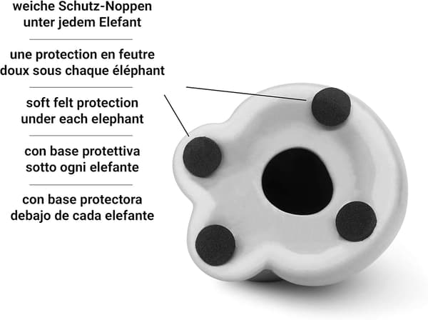 Harmony Sort/Hvid Keramisk Elefantpar - Moderne Skulptur