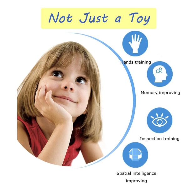 Dice Toy - 12 bitar, magic Speed ​​Cube, ormkubpussel, magic ormkub, 3d Iq-leksak för barn och vuxna (slumpmässig färg)