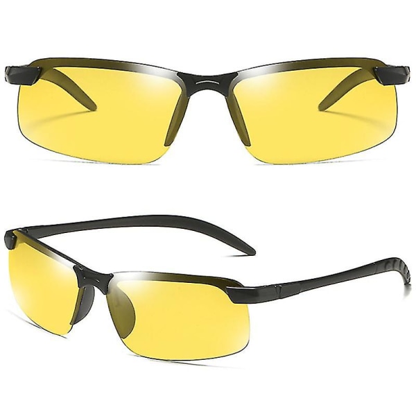 Fotokromiska polariserade körsolglasögon Dag- och nattsynsglasögon（D）
