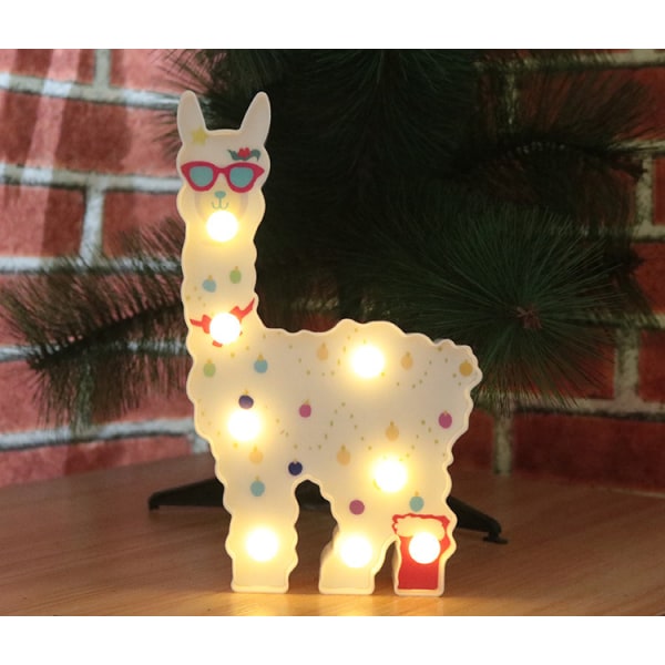 Alpaca Toys LED nattlampa Barn Väggdekor för Bokhylla Vardagsrum