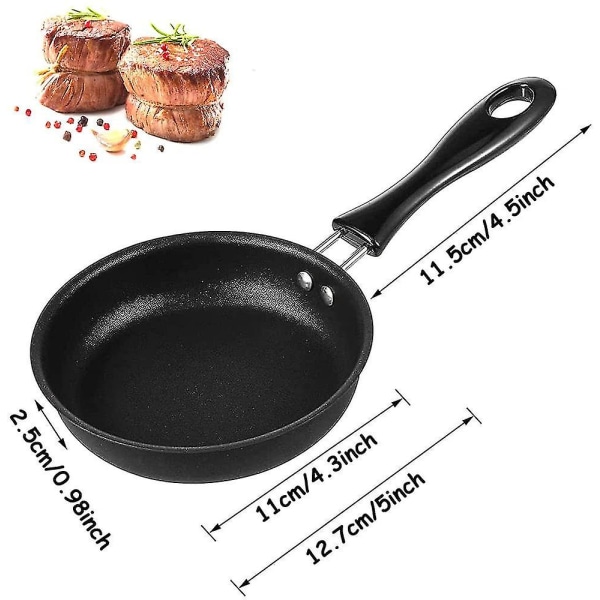 2 stk. Mini Omelettepande, Mini Stegepande, Mini Non Stick Stegepande, Stegt Æg