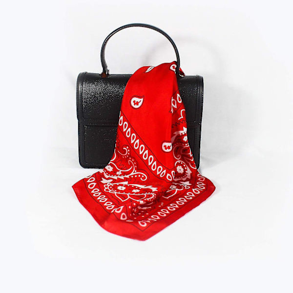 1 stk Paisley Bandanas Cowboy Bandana Unisex Print Hodebånd Sjal Armbånd Rød（Rød）