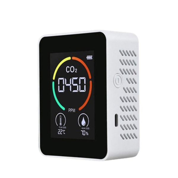 Co2-detektor Bærbar gaskoncentrationsdetektering Lufttemperatur Fugtighed Udstyr Sensor Nøjagtig digital displaydetektor