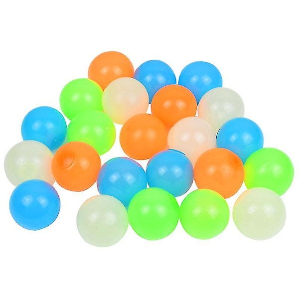 Ljusbollar med hög studs, lysande stressboll, klibbig vägg, ångestleksak, lyser i mörkret (6 cm)