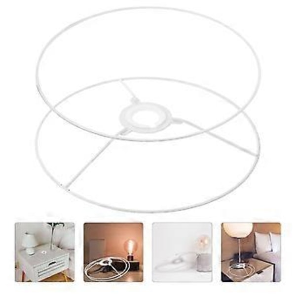 1 Sett Lampeskjermramme 25cm Lysekrone Lampe Fikseringsring DIY Trommelring Lampeskjerm