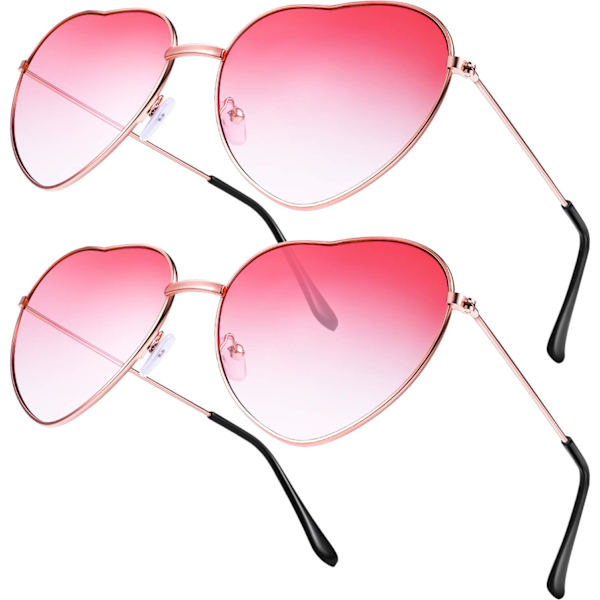 2 par Spec Hippie Hjärtglasögon Spectacles för snygga hippie-acce