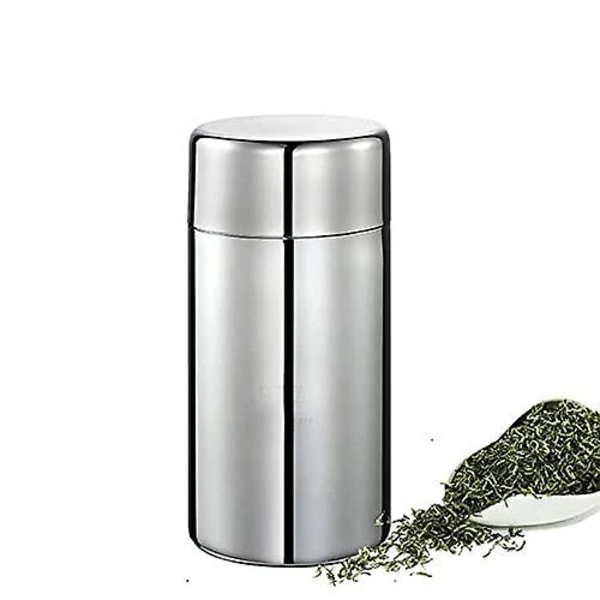 Rustfrit stål te-lufttæt beholder til opbevaring af fødevarer, multifunktionel fødevarebeholder, kaffekande til havregryn, småkager, kaffebønner (stor)