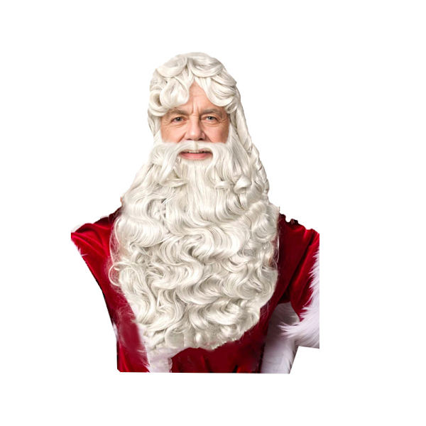 Jultomtens Skägg Fullt Set Hög Vit Jultomtens Skägg Fullt Set