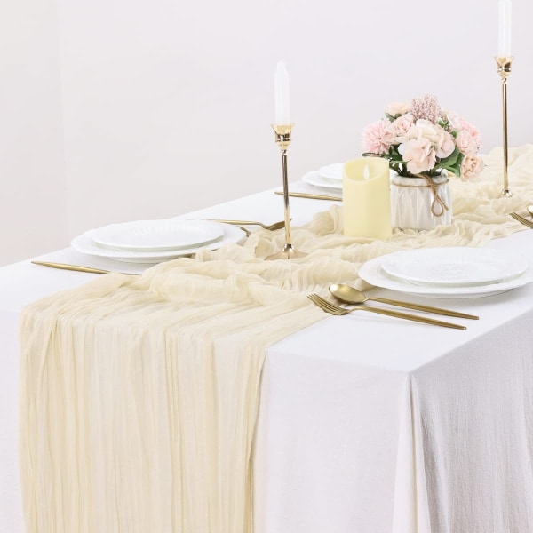 Bohemian twist tablecloth wedding table runner，90*180cm