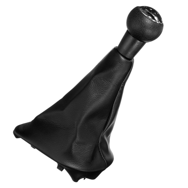 5 Trins Gearskifte Knob + Ægte Læder Støvkappe Gaiter Syet