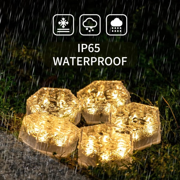Solcellslampor för utomhusbruk, trädgårdsdekoration, utomhusbelysningsprodukter, 6 LED