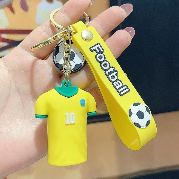 2022 World Cup Star Jersey Keychain Football Keyring Pendant - Br