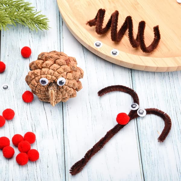 750 Stykker Julebrun Pipe Cleaners Sett Chenille Stem for Cr