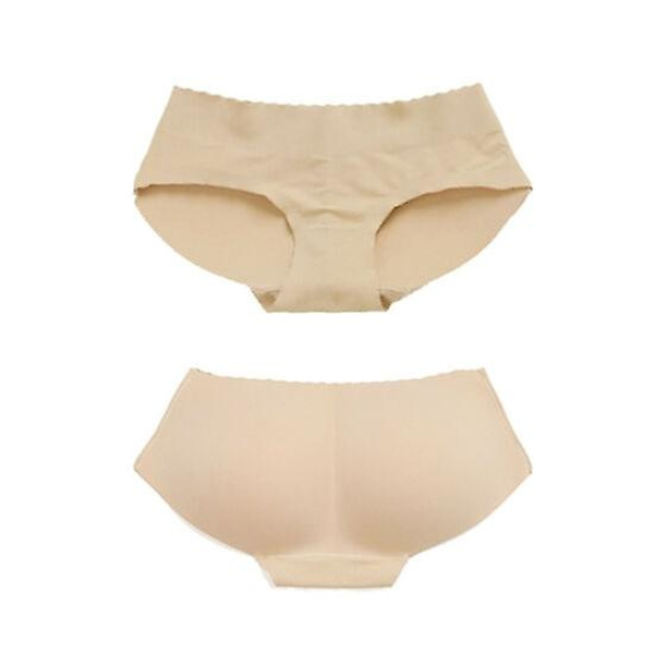 Kvinnors rumpvadderade underkläder trosor kalsonger rumpa lyft förstärkare byxor shapewear（M naken）