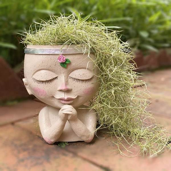 Ansigts Blomsterpot Hoved Planter Sukkulent Pot Planter Kaktus Planter