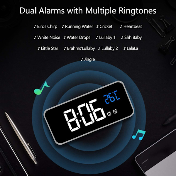 Digital väckarklocka, Digital väckarklocka Morgonväckarklocka LED