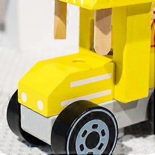 Træskrue Samle & Adskille Simulerings Ingeniørkøretøj Børn Interaktiv Pædagogisk DIY Spædbarn Gave Dukke bulldozer