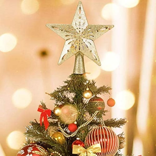 Juletræshat, tændt stjernetrætophat, brugt til jul