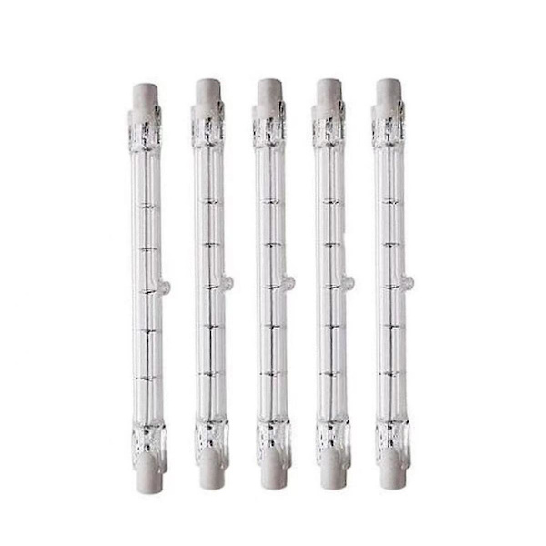 Dimbar R7s 189mm 100w Halogen Pærelyspære Ac220-240v J189 Lineær Halogen Flomlys For Landskap, Sikkerhet, Gatebelysning (sett med 5)