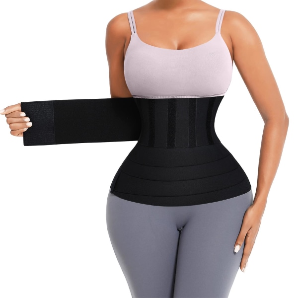 Waist trainer för kvinnor midjetrimmer omslag för mage med ögla ryck bandage wrap plus storlek tummy wrap