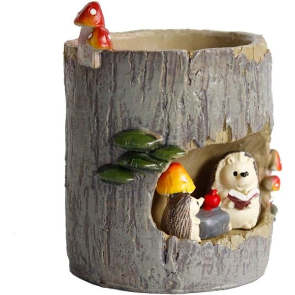 Blomkruka Succulent Planter Träd Hålpottar Harts Blomster Växt P