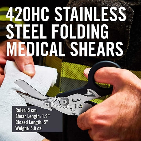 6 i 1 Raptor Response Emergency Shears, Multitool Plier Shears, Tactical Folding Pliers Lh-1