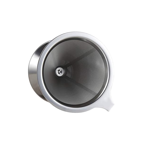 Rustfritt stål Hell-over Kaffe Dripper Filter Dobbelt Mesh Papir