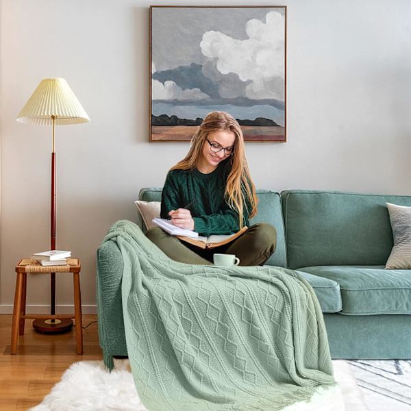 Sofa Teppe Tilgjengelig Hele Året - Lysegrønn 130*230cm Kni