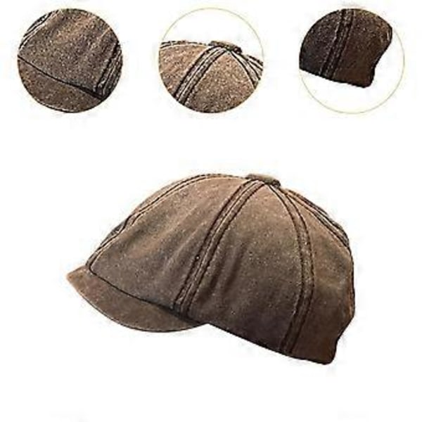 Newsboy Cap Hodeplagg Klassisk Vinter Vår Pageboy Hatt for Reise Utendørs Dating (kaffe)