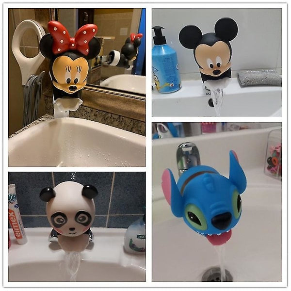 Kids Vattenkran Förlängare Vattenbesparande Silikon Kranförlängningsverktyg Hjälp Barn Att Tvätta Hand Vattenkran Förlängare（Minnie1）