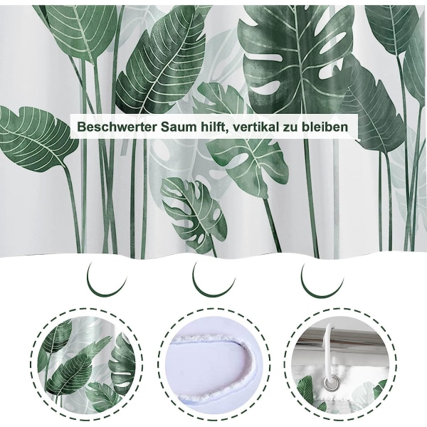 Bruseforhæng 180x180 grønne blade planter