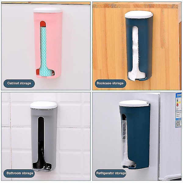 Dispenser for plastposer, veggmontert dagligvare søppelposer, arrangør oppbevaring