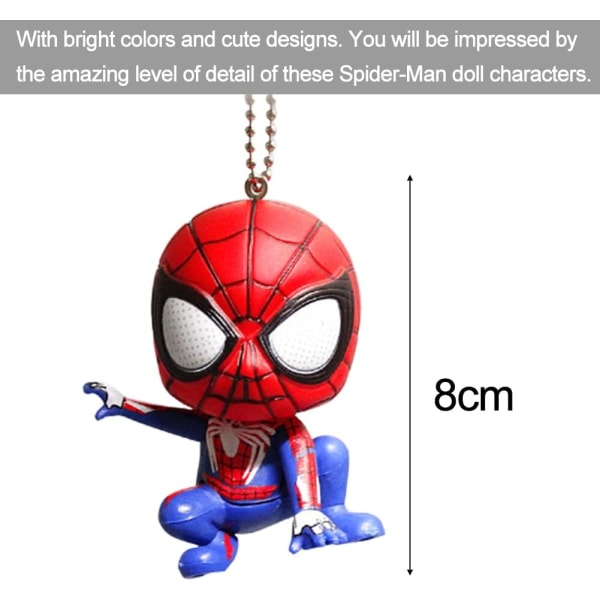 Superhelt kakepynt, 2 stk Spiderman-ornament, Avengers-figurer