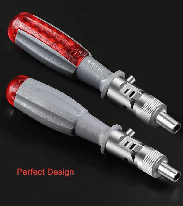 Ratschmejsel med Magnetisk Multibit, 10 i 1, Liten Fickformat