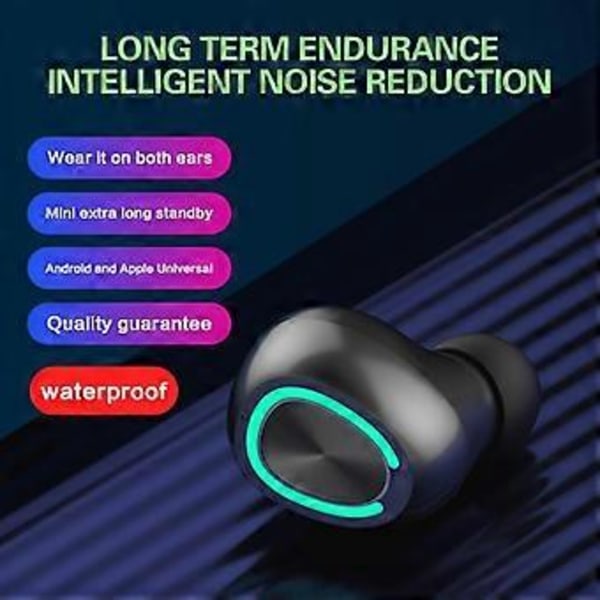 TWS Bluetooth -kuulokkeet, yksittäinen korvanappi, langattomat näkymättömät nappikuulokkeet urheiluun