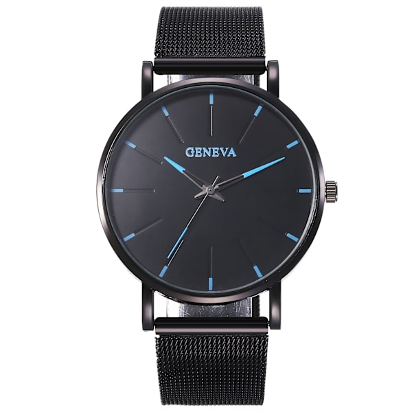 Herre Quartz Ur Alloy Mesh Nål Farverig Skala Ur Mænd
