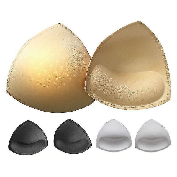 3 Pairs Of Triangular Bra Pad Insert Magnification For Sports Bra Or Bikini, Breathable Underwear Sponge Chest Pads L