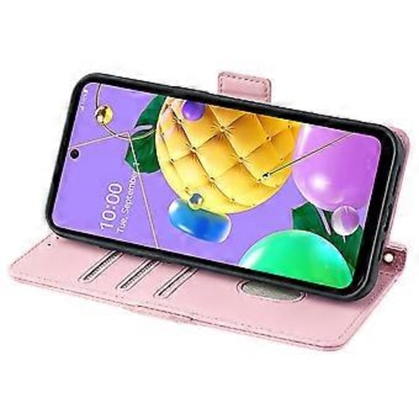 För LG K52 Plånboksfodral RFID-skydd PU Läder Crossbody Telefonväska Fodral Style C