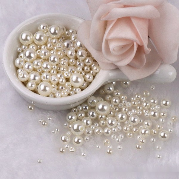 150pcs Colored water-brushed high-gloss pearls, Acrylic pearls -