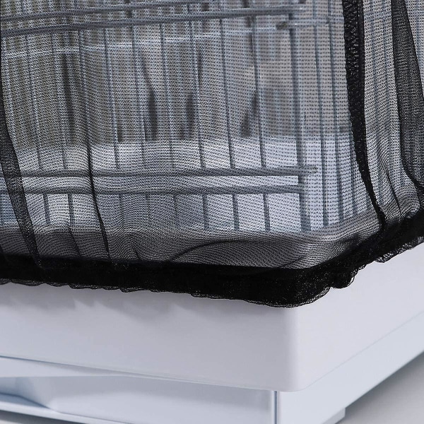 Fuglebur Beskyttende Net, Fuglebur Net, Nylon Bur Dækning Elastisk Mesh Luftig Fuglebur Beskyttende Dækning Anti-støv Seed Catcher Pet Produkt Størrelse L