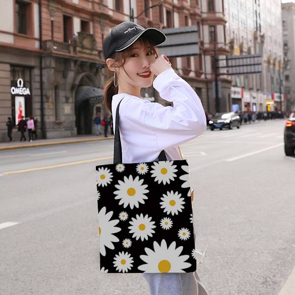 Ostoskassi Canvas Tote -laukut Kuntosalikassi Rantakassi Naisille Uudelleenkäytettävä