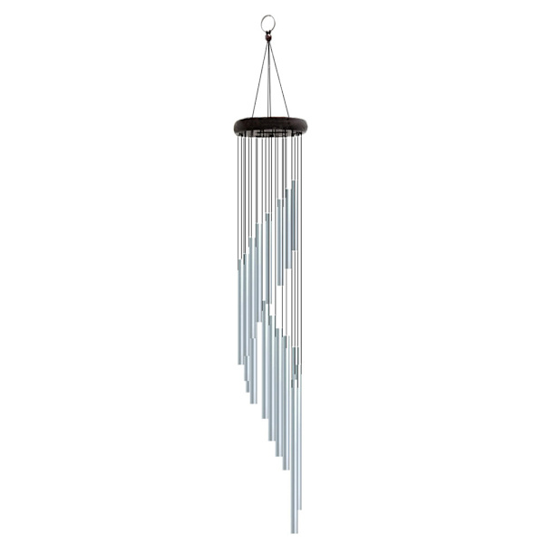 1 st. Silver Utomhus Vindspel, Vindspel med 18 Aluminiumlegering T