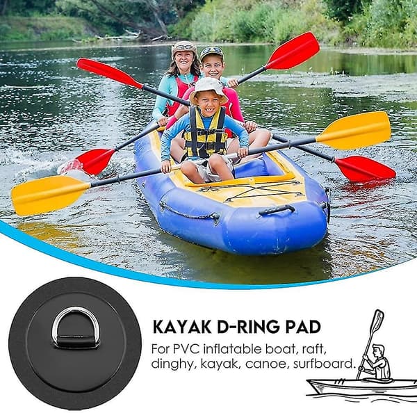 4 st Kayak Rund D-ring Repbälte Sailor Förvaring Elastiska Öglor Haka