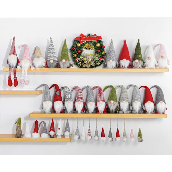 Käsityönä tehty ruotsalainen Tomte-tonttu, jouluhaltijan koriste-esine